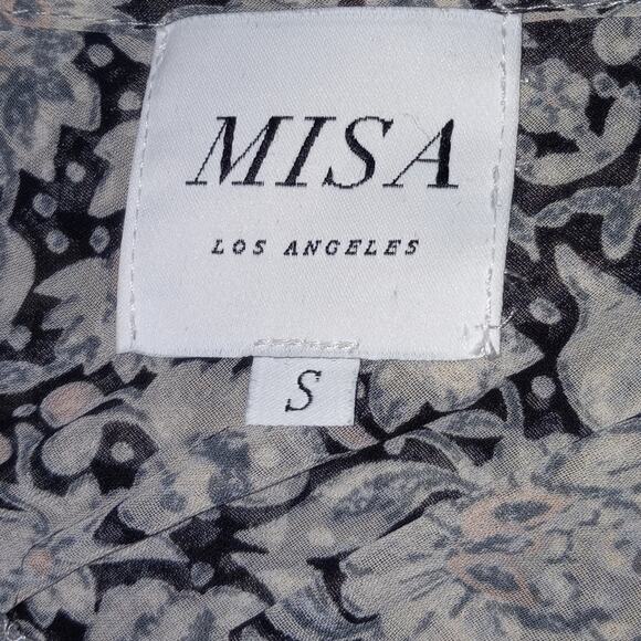 MISA Los Angeles "Idalia" Cottagecore Floral Assymetrical Midi Dress Size Small - Picture 4 of 4